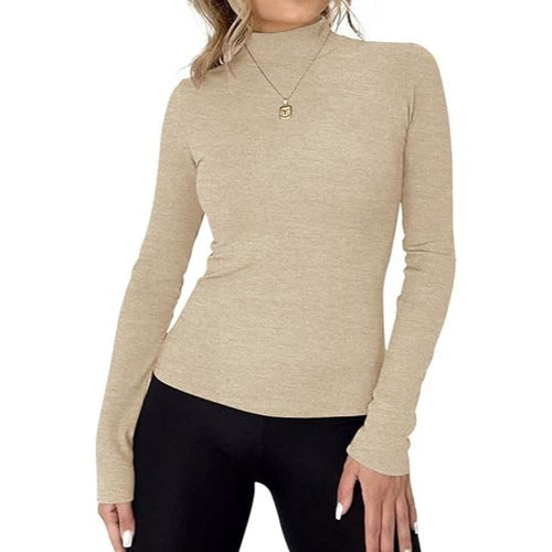 Women’s Mock Turtleneck Slim-Fit Long-Sleeve Sweaters